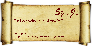 Szlobodnyik Jenő névjegykártya